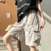 Pantalones Cortos de Trabajo Estilo Americano para Mujer, Nuevos de Verano 2026 de Cintura Alta, Secado Rápido, Pierna Ancha, Pantalones Cortos Deportivos Negros Petite