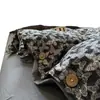 Suave y pegajoso, buena calidad, cáñamo original, estilo de botón retro, juego de cuatro piezas, juego de tres piezas para dormitorio de estudiante, sábana, sábana ajustable, venta al por mayor de ropa de cama