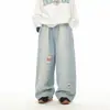 Jeans estilo japonés para niños, nuevo modelo para otoño 2026, pantalones casuales rotos para niños, jeans holgados y elegantes para niños