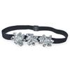 Cinturón Elástico Nuevo Transfronterizo para Mujer con Incrustaciones de Pedrería Flor Dulce de Cristal Decorativo Cintura Elástica Venta al por Mayor