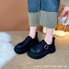 Botines retro de plataforma alta para mujer, novedad primavera 2025, zapatos de una sola capa suaves tipo Birkenn, mocasines suaves de punta redonda