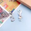 17 Plata Antigua Dibujos Animados Gato Lindo Calado Huella de Pata Aleación Colgantes DIY Pendientes Collares Bolsos Accesorios de Joyería