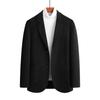 Abrigo de Lana de Oveja para Hombre Otoño e Invierno, Chaqueta de Lana Corta a la Moda, Traje de Lana Holgado, Estilo de Negocios Ligero