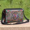 Bolsa de Hombro al por Mayor de Fábrica Bolsa Bordada Estilo Étnico de Yunnan Bolso Cruzado para Mujer Bolso Bordado de Tela con Tres Cremalleras