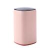 Caja de Palillos Automática Tipo Pulsador de Color Contrastante Compartimento de Doble Propósito Tubo para Bastoncillos de Algodón Tubo de Almacenamiento para Hilo Dental Frasco de Palillos Empaque de Cuatro Compartimentos