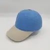 Nova boné de beisebol versátil e estiloso, de algodão puro, com blocos de cor, lavado, vintage, 100% algodão, com aba macia
