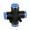 Conector rápido dispositivo de riego automático accesorios adaptador tres vías recto codo conector sistema de riego humidificación enfriamiento