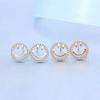 Versión coreana de arete de plata s925 versátil, lindo, súper lindo, cara sonriente, personalidad femenina, temperamento simple, fabricantes de aretes, generación en vivo