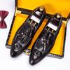 Zapatos de cuero puntiagudos para hombre, capa superior de piel de vaca, ropa formal de negocios, cuero con patrón de cocodrilo, estilo europeo y americano, zapatos de hombre de un paso al por mayor