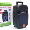 Altavoz Bluetooth de karaoke nuevo de 8 pulgadas, portátil para exteriores, con asa retráctil, altavoz para baile cuadrado, radio con micrófono alámbrico