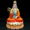 Estatua del Bodhisattva Guanyin para Adoración, Hecha de Mármol Blanco, Presentando al Bodhisattva Guanyin del Mar del Sur Sentado sobre un Loto, Adecuada para Uso Doméstico, Venta al por Mayor por Cihang Dao Ren