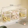 Caja de almacenamiento para cocina para cebolletas, jengibre y ajo; estante multifuncional de pared para jengibre y ajo; cesta para colgar en la pared para guardar especias y condimentos