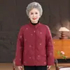Chaqueta acolchada de algodón para mujeres de mediana edad y mayores, con forro adicional de polar para mayor calidez, adecuada para usar en interiores, diseñada para abuelas de 60-70 años
