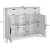 Fábrica de Ningbo Aparador Moderno Minimalista Gabinete de Almacenamiento de PVC de Gama Alta Gabinete de Almacenamiento de Pie para Sala de Estar Cocina Comedor