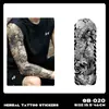 Pegatinas de Tatuaje Herbales de Brazo Completo Transfronterizas, Impermeables, de Larga Duración, No Reflectantes, Diseños de Tatuajes Realistas para Manos, Brazo de Flores, Brazo de Flor de Cerezo, Estilo Tradicional