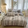 Juego de Cama de Cuatro Piezas de Tejido Waffle 100% Algodón, Juego de Tres Piezas de Sábana, Funda Nórdica y Sábana Ajustable de Algodón Puro, Estilo para Todas las Estaciones, Nuevo Estilo 2025