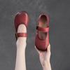 Jiezu 2025 Verão Novo Estilo Respirável e Confortável Retrô Francês Versátil Sola Macia Mary Jane Sapatos de Mãe Casuais e Fashion