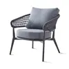 Sofá de exterior tejido doble mueble nórdico ratán impermeable balcón patio creativo mesa de centro de ocio silla de ratán Terraza