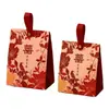 Caja de Dulces para Boda Roja de Gran Capacidad, Bolsa Grande Elegante para Ceremonia de Compromiso, Regalo de Nicho de Alta Gama, Caja de Dulces para Boda