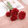 Flor de simulação seis cabeças Crisântemo Ruyi flor de guia de casamento loja de materiais flor macia rica flor de crisântemo dália flor de seda atacado