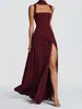 Vestido elegante y chic de estilo francés transfronterizo para mujer, sin espalda, con tiras cruzadas, plisado, patchwork, corte ajustado, estilo europeo y americano