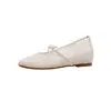 O mesmo estilo de Hazy Ballet~Sapatos Mary Jane com bico quadrado de 3,5 cm, rede de renda com laço, aumento interno de altura para mulheres