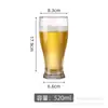 Taza de Cerveza Artesanal Red Neta de Gran Capacidad Taza de Cerveza de Barril Vidrio Comercial y para el Hogar Taza Creativa de Pinta para Bar