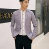Traje Casual Pequeño de Moda 2020 Traje de un Botón Slim-fit para Hombre Estilo Coreano
