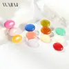 O Novo Estilo da Wjia é Fresco e Simples, com Presilhas de Cabelo Ovais em Cores Doces, Acessórios de Cabelo Elegantes e Compactos para Meninas, Presilhas para Franja e Presilhas Laterais