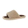 Pantuflas peludas versátiles y cómodas de leopardo, estilo perezoso, para mujer, con suela gruesa para uso en casa y en interiores/exteriores
