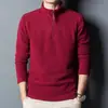 Sudadera Térmica para Hombre con Cuello Alto, Cierre de Cremallera, Capa Base, Engrosada para Otoño e Invierno, Versátil, Elegante y Cómoda