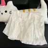 Conjunto de Pijama Cardigan Nuvem com Gola Peter Pan para Mulheres, Conjunto de Shorts de Manga Curta, Simples, Fofo, Doce Roupa de Casa, Não Precisa de Sutiã