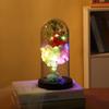 Luminária de mesa LED com cúpula de vidro em formato de rosa, ideal para presentes de Natal e Dia dos Namorados (atacado).