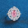 Especial de Transmisión en Vivo 2023 Anillo de Moda para Mujer con Corte Flor de Hielo Amarillo Rosa Rojo Parma Diamante de Alto Carbono Plata de Ley S925