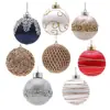Bola de Navidad Bola de Espuma 8.9cm pzas Decoraciones de Árbol de Navidad Bola de Hilo de Seda Colgante de Árbol de Navidad Colgante Bola Colorida