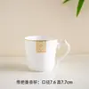 Vajilla de Porcelana con Borde Dorado Hueso de China Vajilla de Hotel Juego de Ocho Piezas Tazones, Platos, Cucharas Vajilla de Club