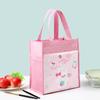 Bolsa Lancheira Infantil Desenho Animado Fofo, Bolsa Tote Grande Portátil de Armazenamento Impermeável em Tecido Oxford, Bolsa para Lanche Frutas