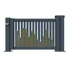 Puerta eléctrica de aleación de aluminio, puerta pequeña, puerta de valla de patio, puerta de paso peatonal con tarjeta y reconocimiento facial para comunidad, puerta publicitaria
