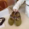Sapatos Femininos Mary Jane de Couro Fosco Retrô com Uma Tira, Aumento Interno da Altura, Birkenstock de Uso Duplo, Novidade de Outono, Mais Vendido