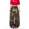 2025 Novo Estilo de Rua Retrô Americano Unissex Calça Casual Camuflada Jeans Cargo Largo de Perna Larga Lettering