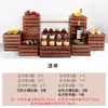 Mesa de Sobremesas Chinesa Ornaments Display Stand Mesa de Buffet Bolo Lanche Stand Refeição Fria Festa Conjunto Mesa de Chá Madeira