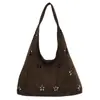 Nova Bolsa Texturizada de Grande Capacidade para Outono, Bolsa de Ombro Personalizada Fashion e Casual, Bolsa Tote Feminina Tendência 2025