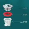 Tampa de fechamento para tubo de esgoto universal, com núcleo interno desodorante para ralo de chão de banheiro, à prova de insetos, anti-retorno, à prova de odor, artefato de drenagem