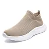 Sapatos Masculinos de Verão, Sapatos Slip-on de Malha Preta para Primavera e Outono, Cabedal de Malha Flyknit, Tênis Esportivos para Corrida, Solado Macio Casual, Sapatos Versáteis da Moda