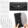 Carteira envelope em couro PU, carteira multifuncional com compartimento grande para notas, espaço para notas e cartões, carteira simples para negócios
