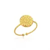 Anillo de Acero Inoxidable Chapado en Oro Transfronterizo para Mujer, Cruz, Luna, Anillo Geométrico Liso, Anillo de Pareja, Patrón Geométrico en Forma de Corazón