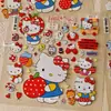 Lindos Dibujos Animados Juveniles Lunares Manzana Roja Kitty Pegatinas de Gel Impermeables DIY Pegatinas para Decoración de Teléfono y Diario