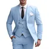 Amazon Comercio Exterior Traje de Tres Piezas para Hombre Transfronterizo Traje de Negocios Ajustado Atuendo Elegante para Banquetes