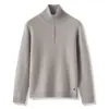 Otoño e Invierno Nuevo Estilo 100% Cachemira Pura Tejido de Punto para Hombre Medio Cuello Alto Cremallera Ropa Interior Tejido de Punto Cálido de Cachemira