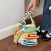 Bolsa de Mano Tejida a Mano con Peces Original y Linda para Mujer, Bolso de Hombro de Gran Capacidad, Bolso Estilo Vacaciones para Mujer